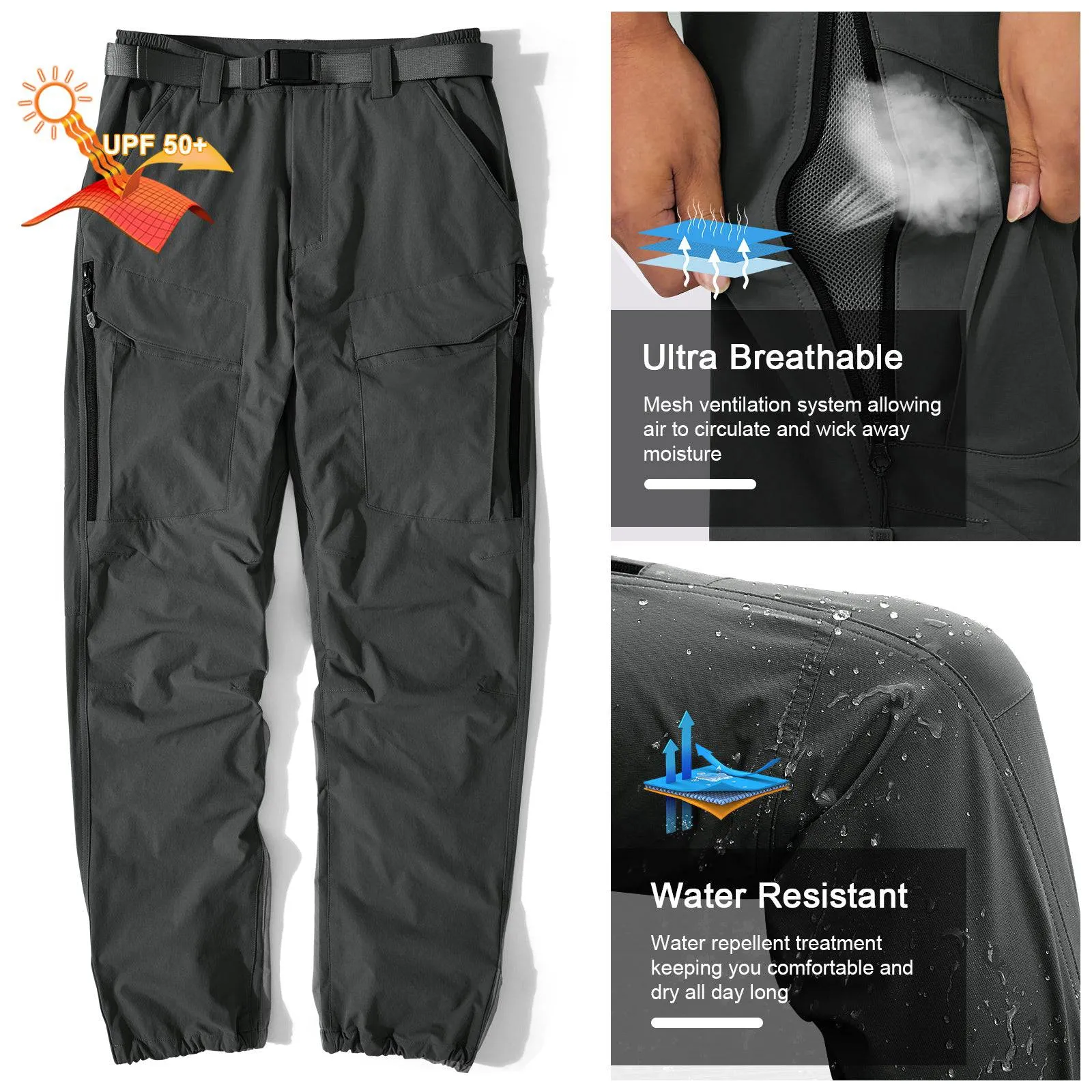 WINDCHASER Men's Quick Dry Lightweight Hiking Pants