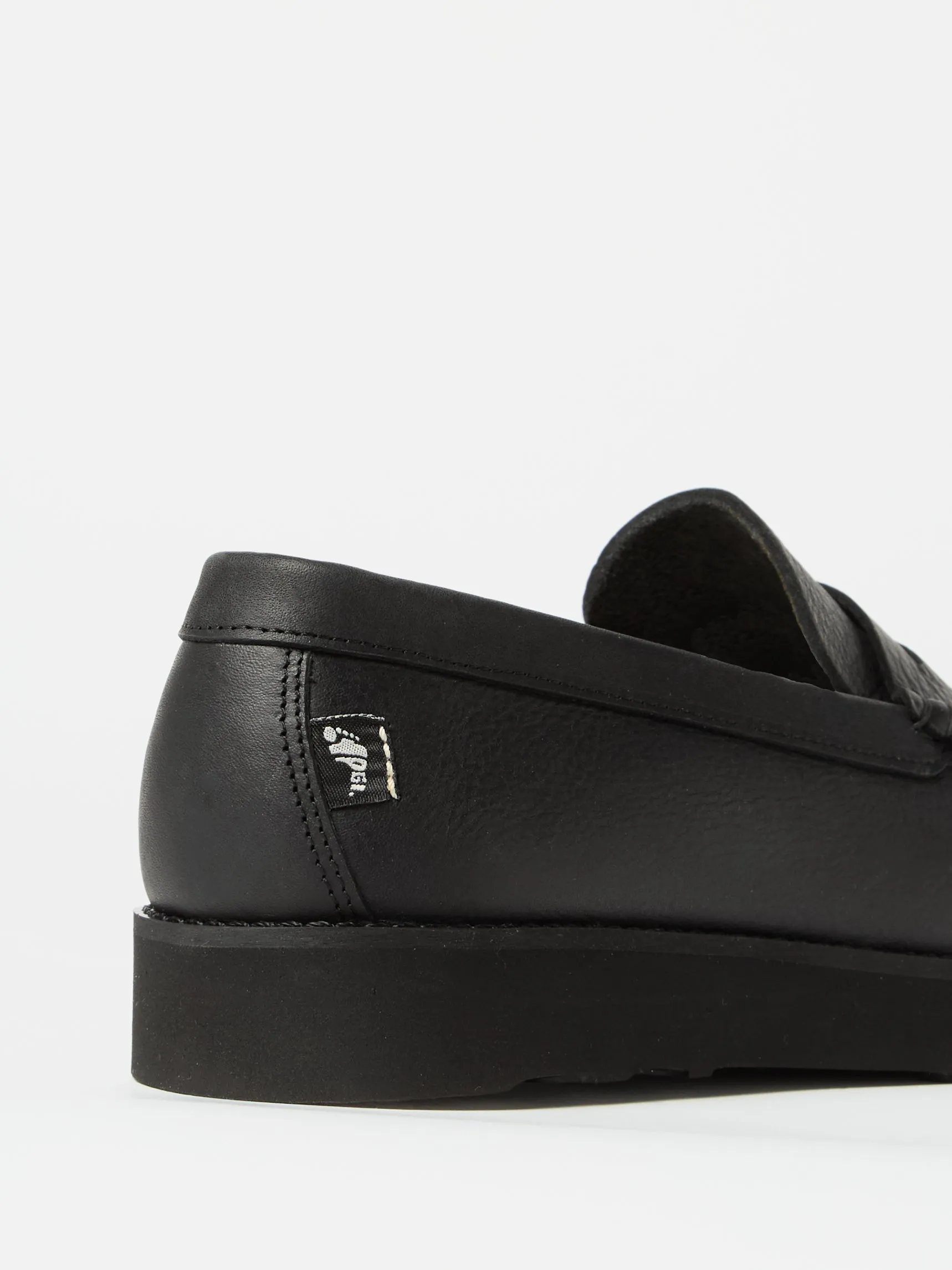 Yogi x Universal Works Rudy II in Black Tumbled Leather