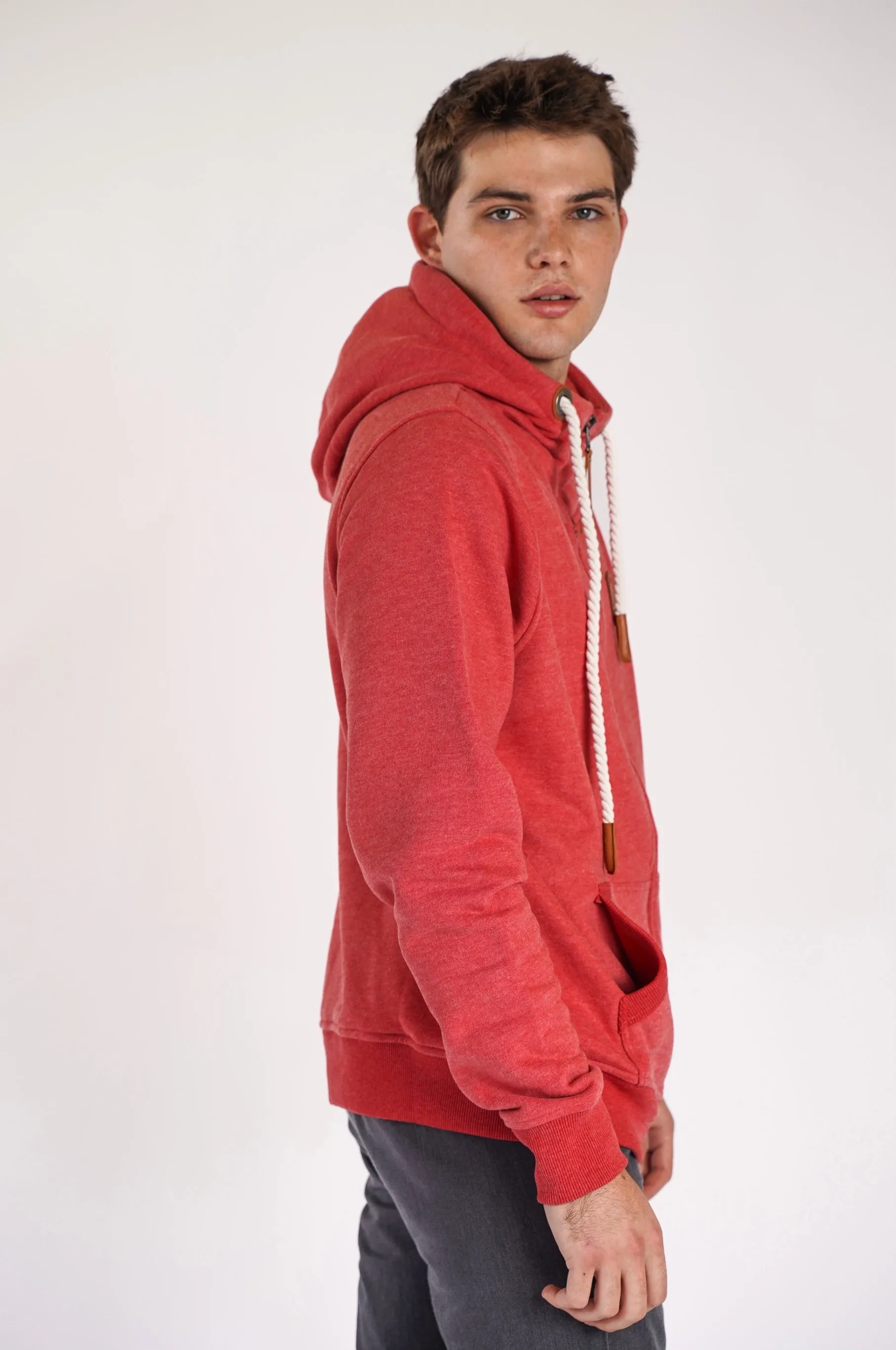 Zeus Crimson Zip Hoodie